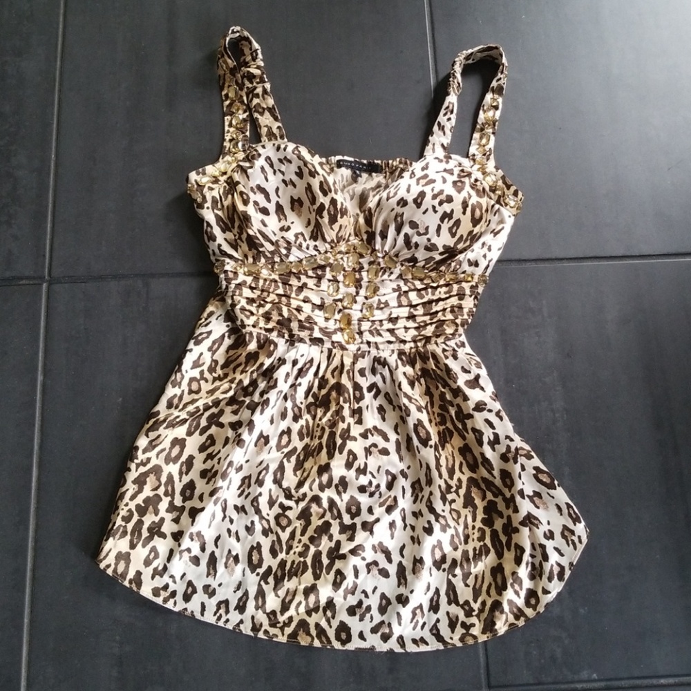 Leopard Satin Top